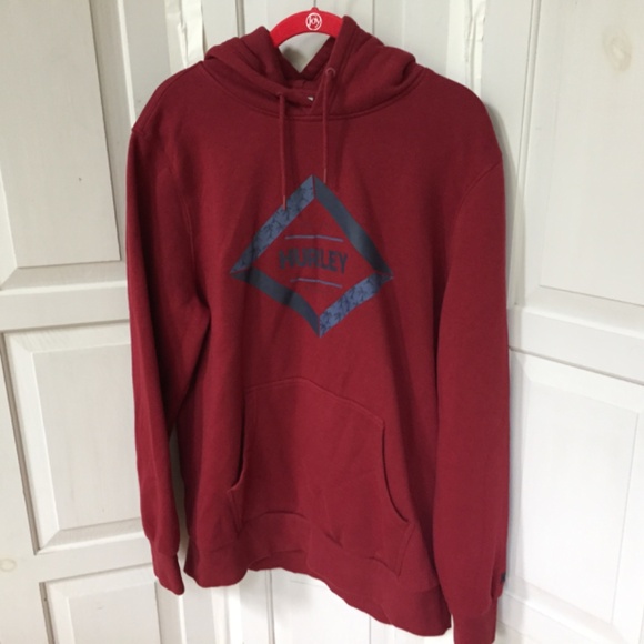 Hurley Red Hoodie with Blue Logo - Picture 5 of 11